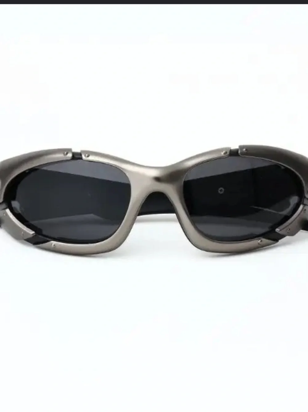 Oakley Plate Polarized Sunglasses Gun Metal Frame Grey Lenses Y2K Gorpcore🔥
